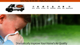 What Qualityairductcleaners.com website looked like in 2020 (4 years ago)