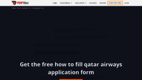 What Qatar-application-form.pdffiller.com website looked like in 2020 (4 years ago)