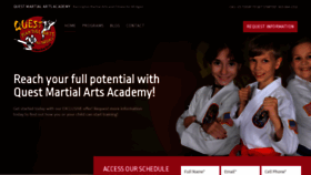 What Questmartialarts.net website looked like in 2020 (4 years ago)