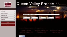 What Queenvalleyrealestate.com website looked like in 2020 (4 years ago)