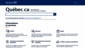 What Quebec.ca website looked like in 2020 (4 years ago)