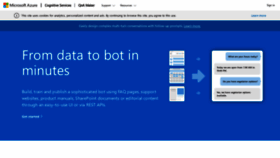 What Qnamaker.ai website looked like in 2020 (5 years ago)