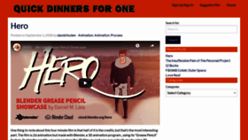What Quickdinnersforone.com website looked like in 2020 (4 years ago)