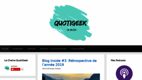 What Quotigeek.fr website looked like in 2020 (4 years ago)