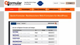 What Quickformular.de website looked like in 2020 (4 years ago)
