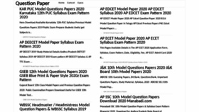 What Questions-papers.in website looked like in 2020 (4 years ago)