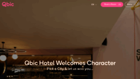What Qbichotels.com website looked like in 2020 (4 years ago)