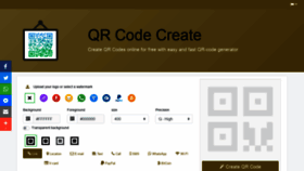 What Qrcodecreate.com website looked like in 2020 (4 years ago)