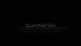 What Quantifiedskin.com website looked like in 2020 (4 years ago)
