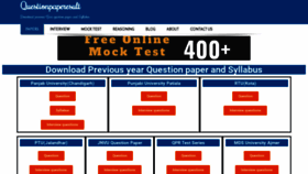 What Questionpaperesult.com website looked like in 2020 (4 years ago)