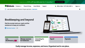 What Quickbooks.intuit.com website looked like in 2020 (3 years ago)