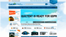 What Quictents.co.uk website looked like in 2020 (3 years ago)