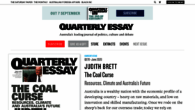 What Quarterlyessay.com.au website looked like in 2020 (3 years ago)
