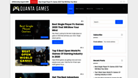 What Quantagames.com website looked like in 2020 (3 years ago)