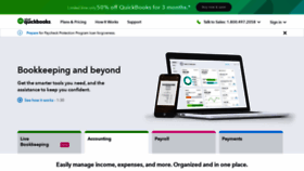 What Quickbooksonline.com website looked like in 2020 (3 years ago)