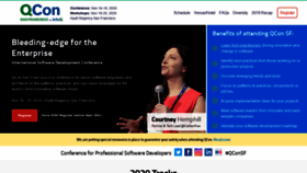 What Qconsf.com website looked like in 2020 (3 years ago)