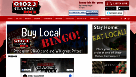 What Q102classicrock.com website looked like in 2020 (3 years ago)