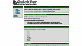 What Quickpar.org.uk website looked like in 2020 (3 years ago)