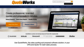 What Quotewerks.com website looked like in 2020 (3 years ago)