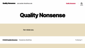 What Qualitynonsense.com website looked like in 2020 (3 years ago)