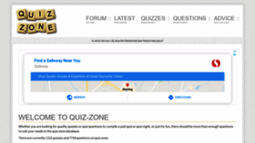 What Quiz-zone.co.uk website looked like in 2020 (3 years ago)