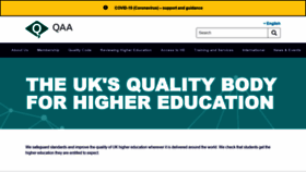 What Qaa.ac.uk website looked like in 2020 (3 years ago)