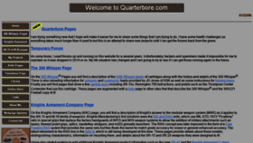 What Quarterbore.com website looked like in 2020 (3 years ago)
