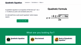 What Quadraticequation.org website looked like in 2020 (3 years ago)