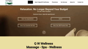 What Qwmassage.com website looked like in 2020 (3 years ago)