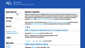 What Quantiki.org website looked like in 2020 (3 years ago)