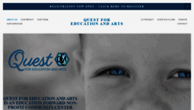 What Questforeducationandarts.com website looked like in 2021 (3 years ago)
