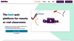 What Quizalize.com website looked like in 2021 (3 years ago)