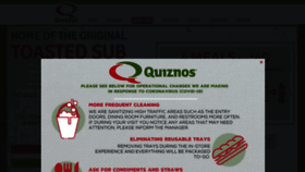 What Quiznos.com website looked like in 2021 (3 years ago)