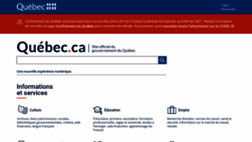 What Quebec.ca website looked like in 2021 (3 years ago)