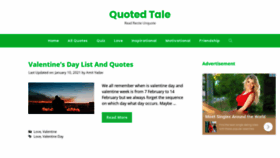 What Quotedtale.com website looked like in 2021 (3 years ago)