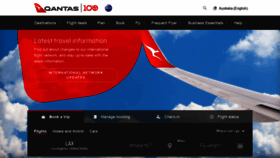 What Qantas.com.au website looked like in 2021 (3 years ago)