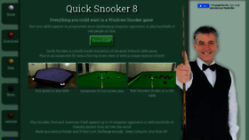 What Quicksnooker.com website looked like in 2021 (3 years ago)