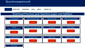 What Questionpaperesult.com website looked like in 2021 (3 years ago)