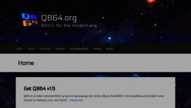 What Qb64.org website looked like in 2021 (4 years ago)