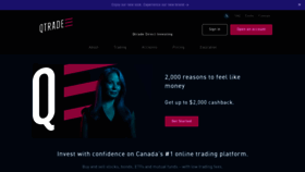 What Qtrade.ca website looked like in 2022 (2 years ago)