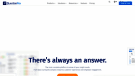 What Questionpro.com website looked like in 2022 (2 years ago)