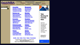 What Quickmba.com website looked like in 2022 (2 years ago)