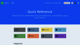 What Quickref.me website looked like in 2022 (2 years ago)