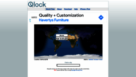What Qlock.com website looked like in 2022 (2 years ago)