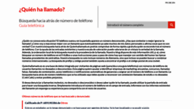 What Quienhallamado.es website looked like in 2022 (1 year ago)