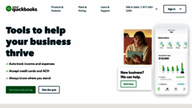 What Quickbooks.intuit.com website looked like in 2022 (1 year ago)