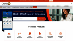 What Quickhr.co website looked like in 2022 (1 year ago)