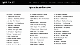 What Quran411.com website looked like in 2022 (1 year ago)