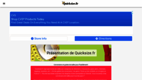 What Quicksize.fr website looked like in 2022 (1 year ago)