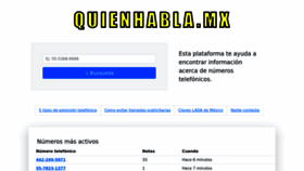 What Quienhabla.mx website looked like in 2022 (1 year ago)